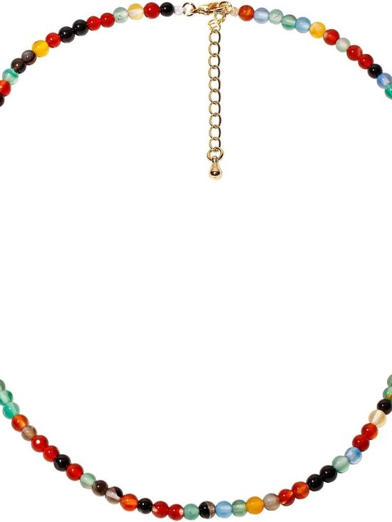 Jewelry - Simple Choker Necklace for Women Real Stone and Crystals Necklaces 4mm Beaded Ch